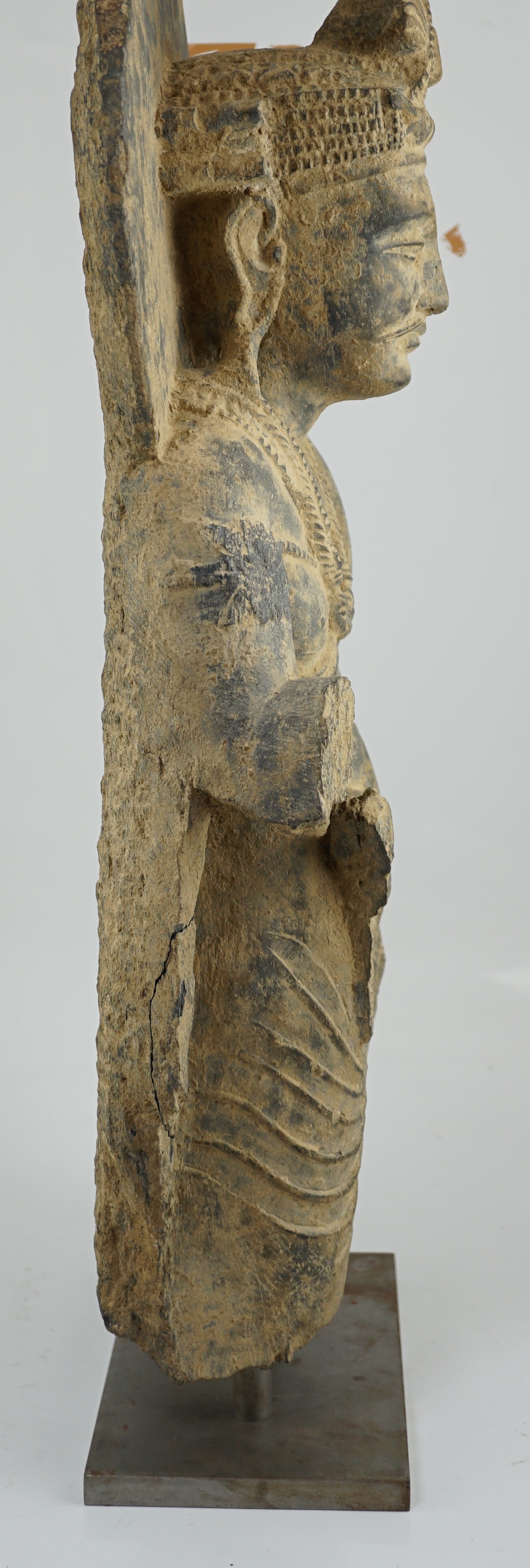 A large grey schist Bodhisattva figure, Gandhara, 2nd/3rd century A.D.